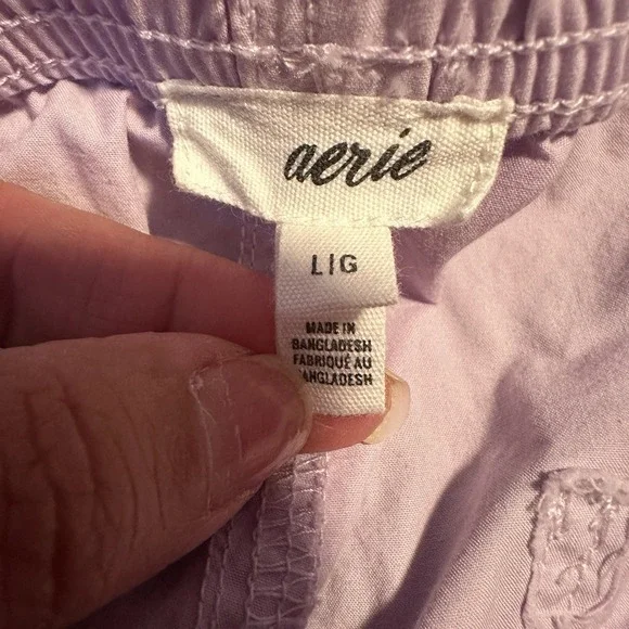 Aerie Baggy Cargo Skater Pant in Violet Flurry Pull-on Women's Size Large Y2K - Picture 9 of 12